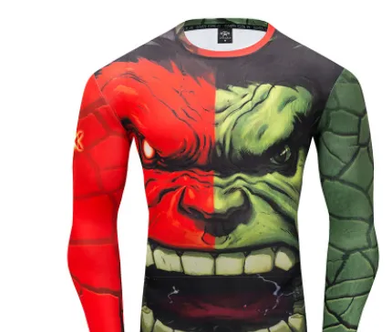 Hulk Superhero Long-Sleeve Compression Shirt