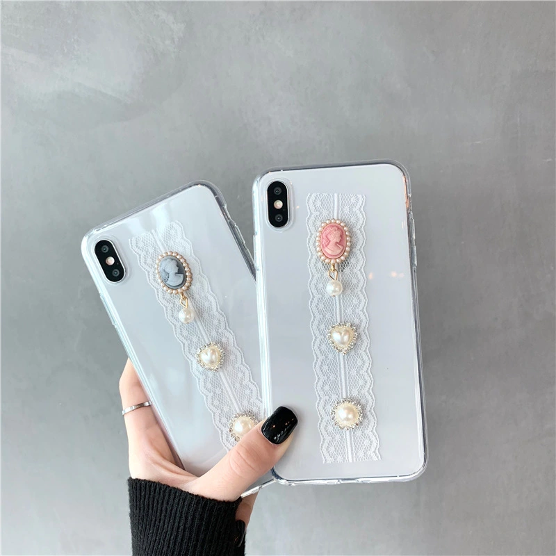 Vintage lace girl phone case