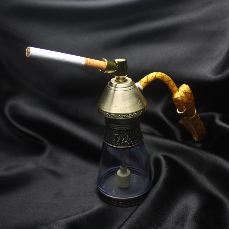 Double circulation filter cigarette holder for water pipe
