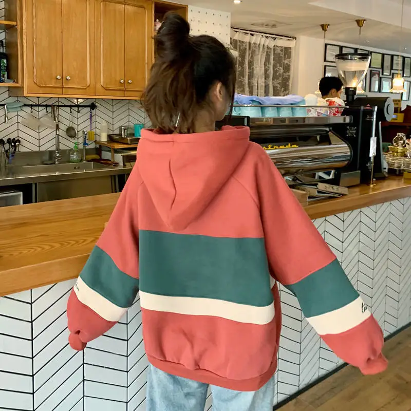 Lazy top student hooded autumn and winter coat