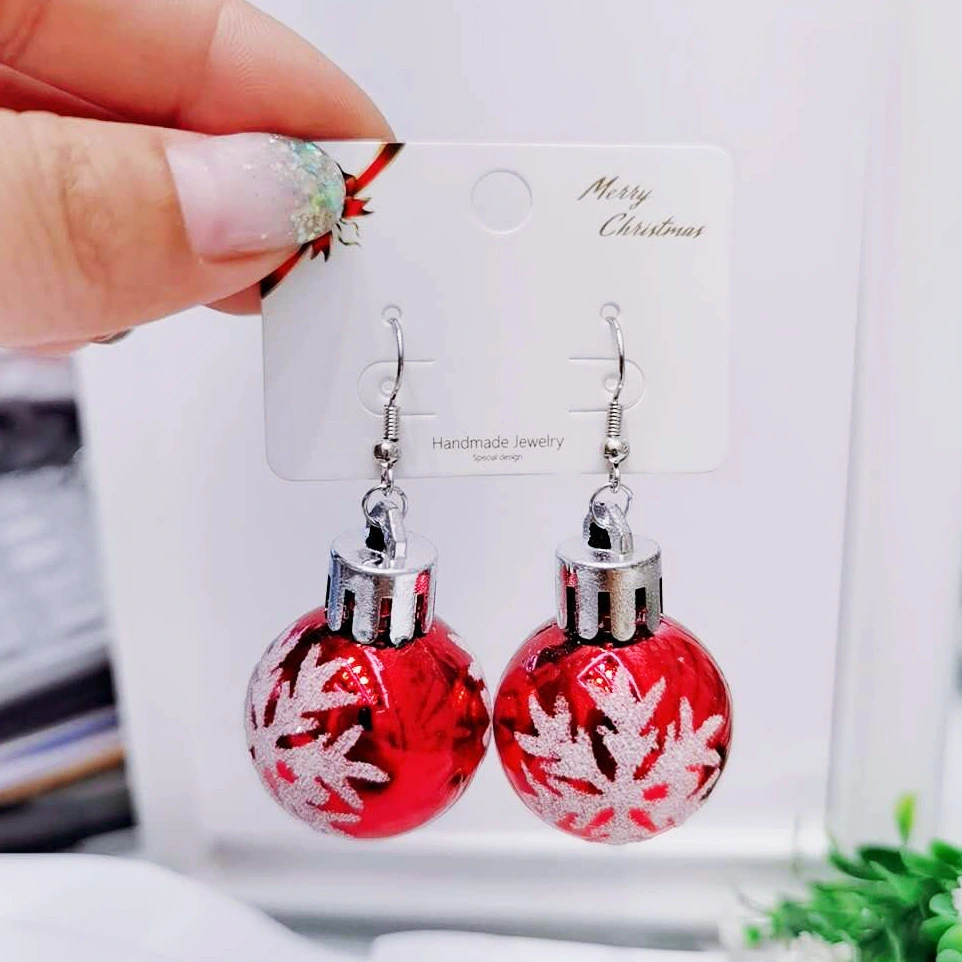 European and American Geometric Creative Christmas Earrings Fashion Bulbs