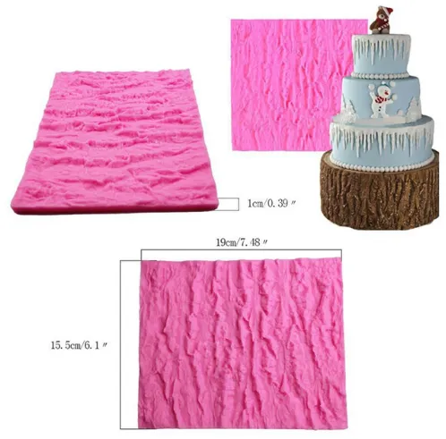 Fondant Silicone Mould Large Bark Surrounding Texture Pad Fondant Silicone Mould Chocolate Cake