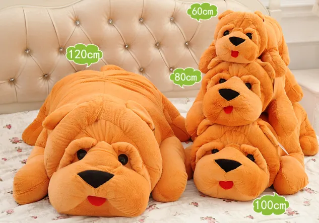 Kawaii Animal Shar Pei Dog Plush Toy Big Stuffed Simulation Dog Toys Doll for Children Gift