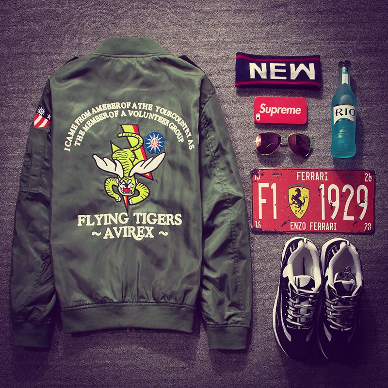 Running men's jacket Deng Chao with the same flight baseball uniform men and women couple embroidery badge youth student class clothing jacket