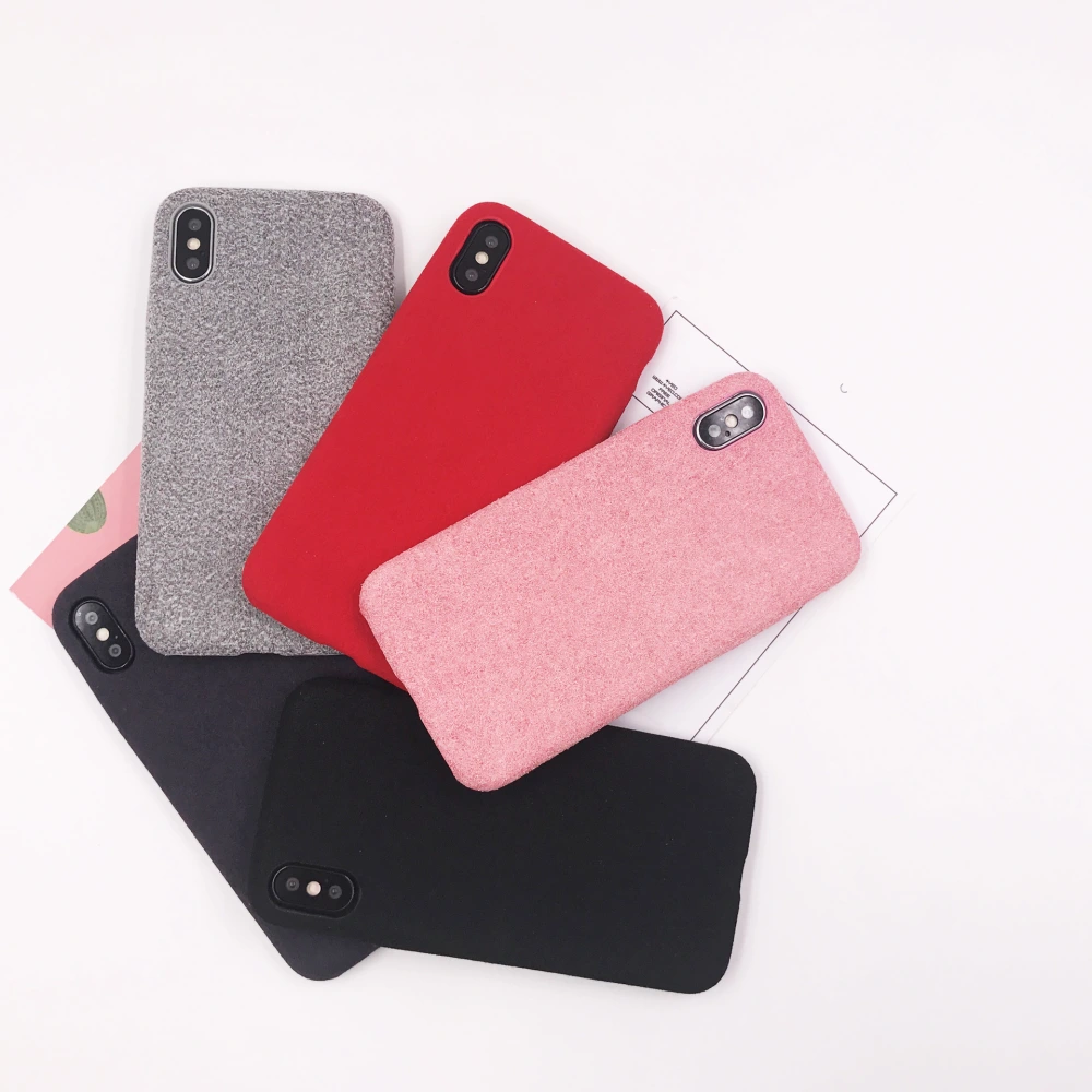 Compatible Simple Flannelette Plush Mobile Phone Suede Protection Against Real Super Fiber PU