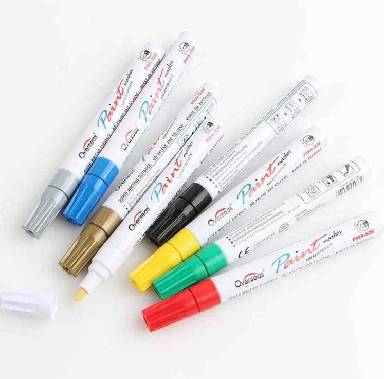 Metal color paint pen white marker pen tire pen DIY hand account pen sign in pen