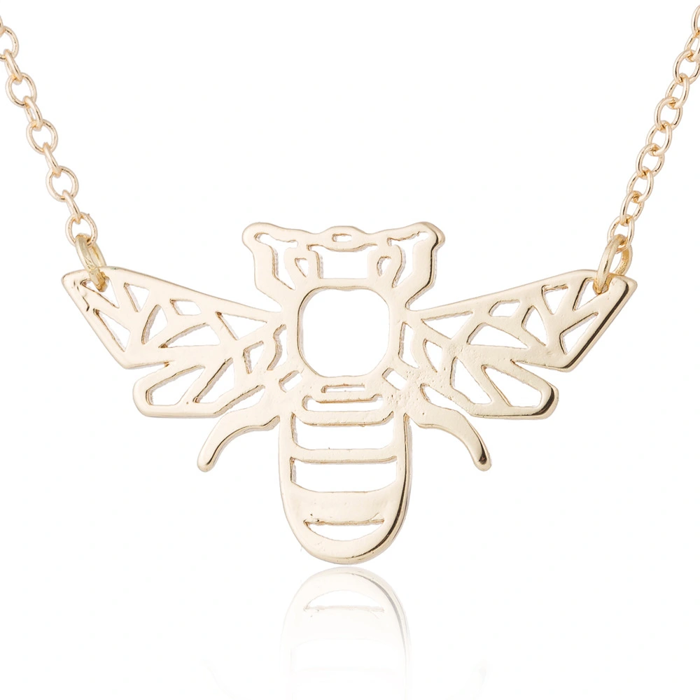 Personalized hollow bee necklace