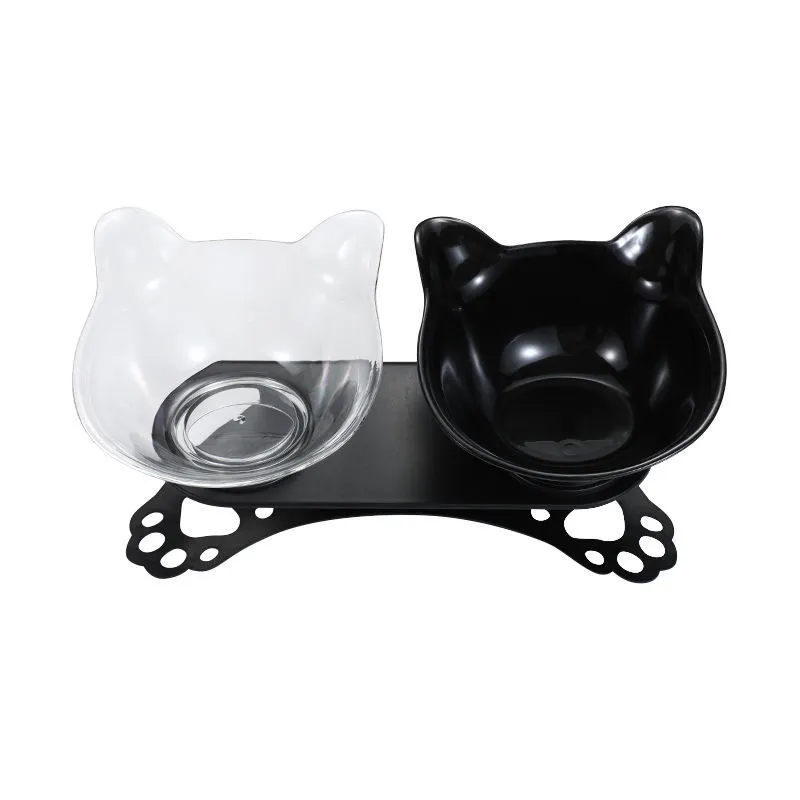 Cat and dog neck guard double bowl