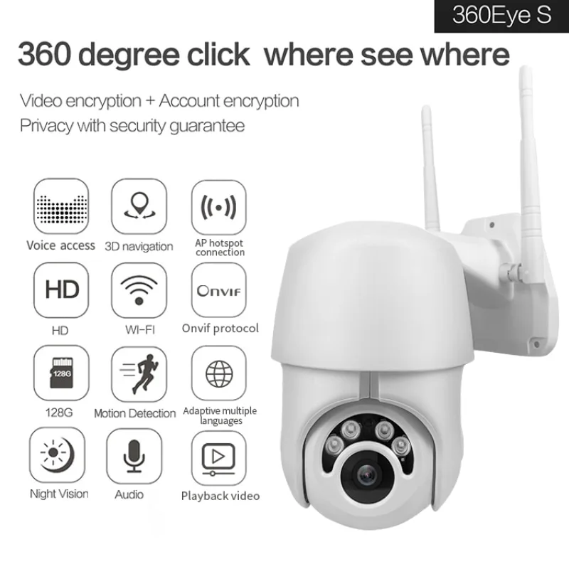 Wireless dome network surveillance camera 1080p