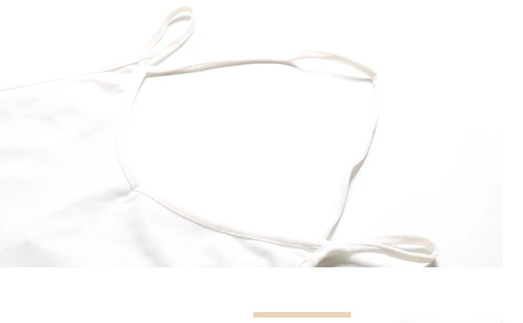 Solid color halter top women's senseless shoulder strap small vest female summer base