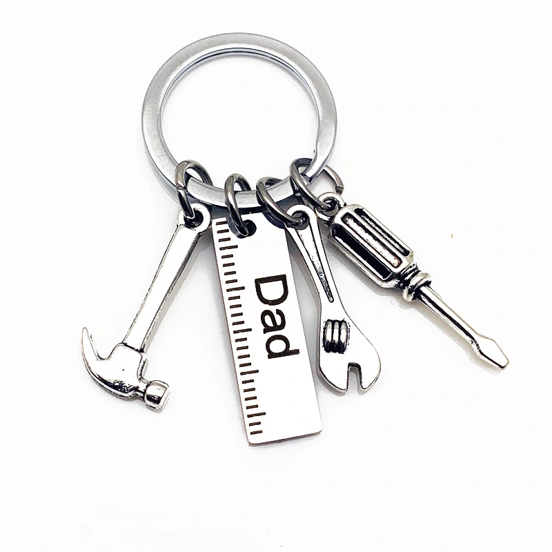 Hammer screwdriver pull keychain