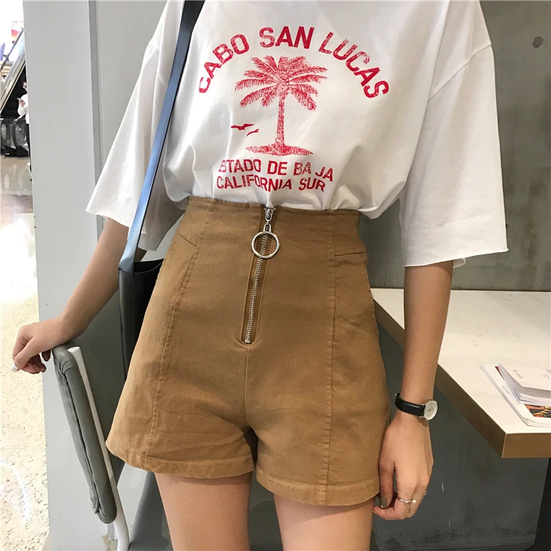 High waist wide leg shorts