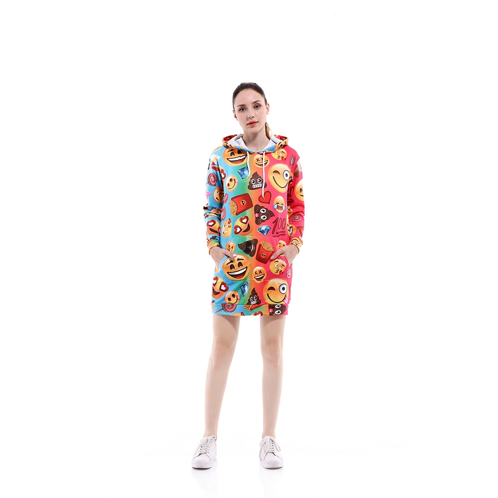 Women's printed hooded sweatshirt