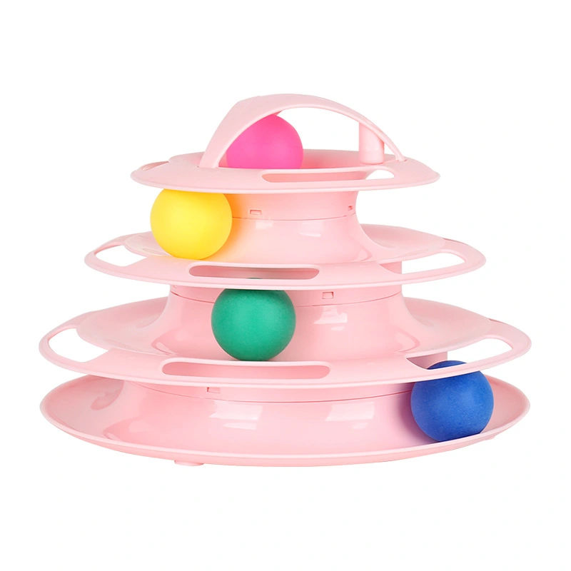 Turntable four-layer pet cat toy