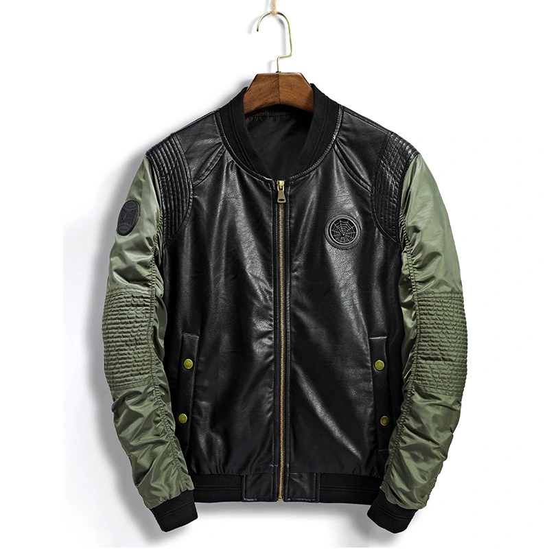2021 autumn youth new men's jacket shirt casual fashion stand collar baseball uniform pilot jacket men's clothing
