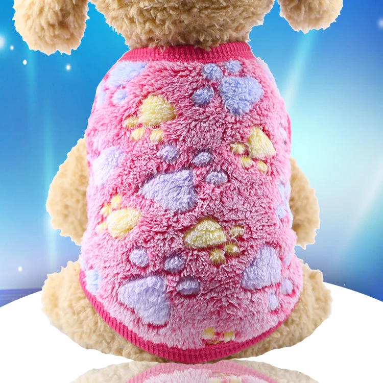 Flannel warm pet clothes