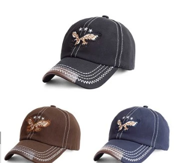Embroidered eagle retro baseball cap