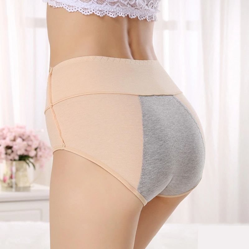 Physiological underwear women's cotton menstrual period leak-proof high waist briefs