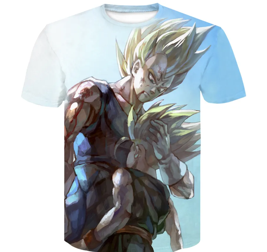 3D Digital Dragon Ball Men's Short Sleeve Top