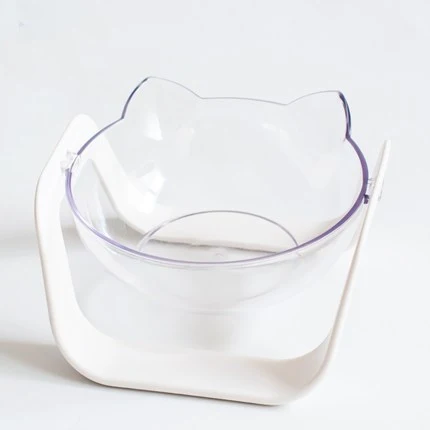 Transparent cat bowl