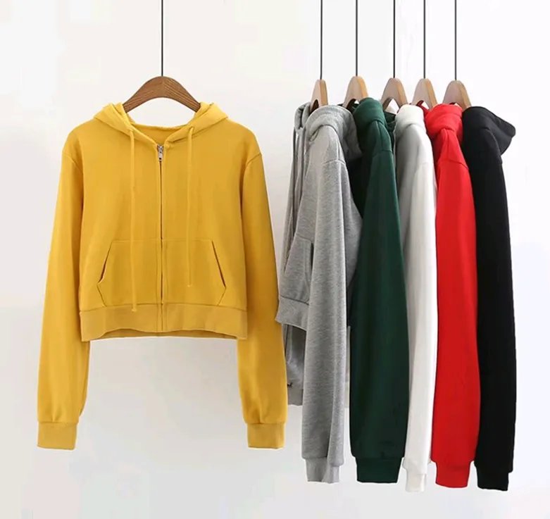 Spring and autumn new women's fashion wild short section leaking umbilical zipper cardigan sweater coat women's shirt