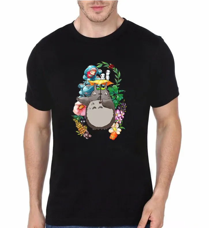 Japanese chinchilla cartoon printed cotton T-shirt