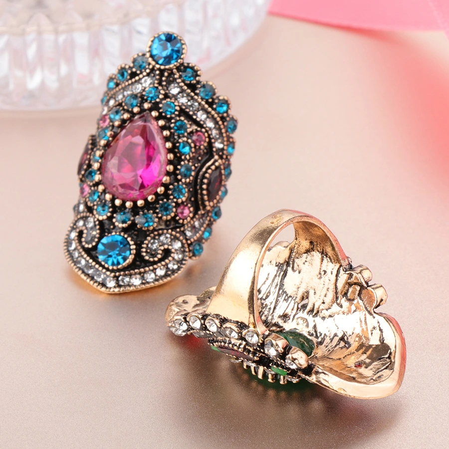 Crystal Blue Diamond Vintage Ring