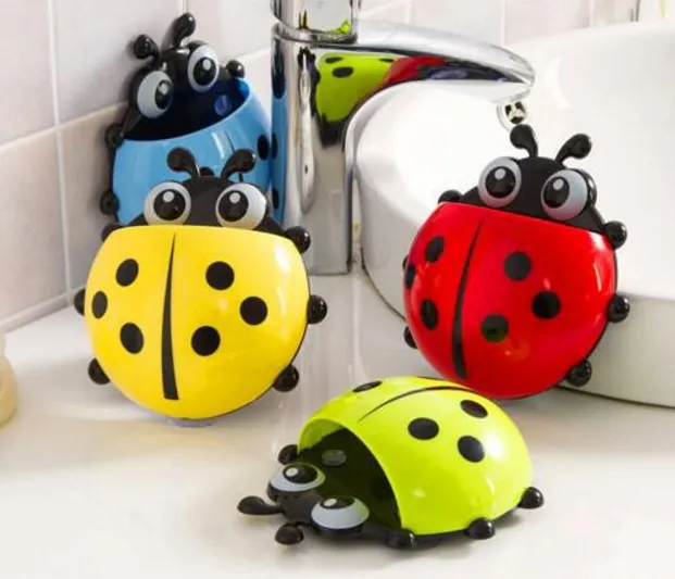 Cartoon Cute Ladybug Sucker Toothbrush Holder