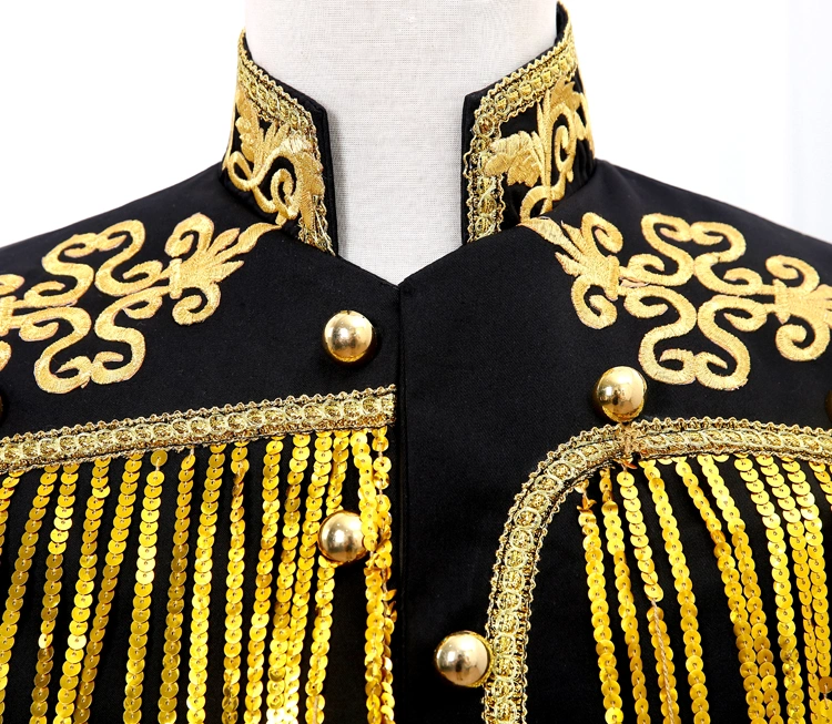 Sequins embroidered garments jacket
