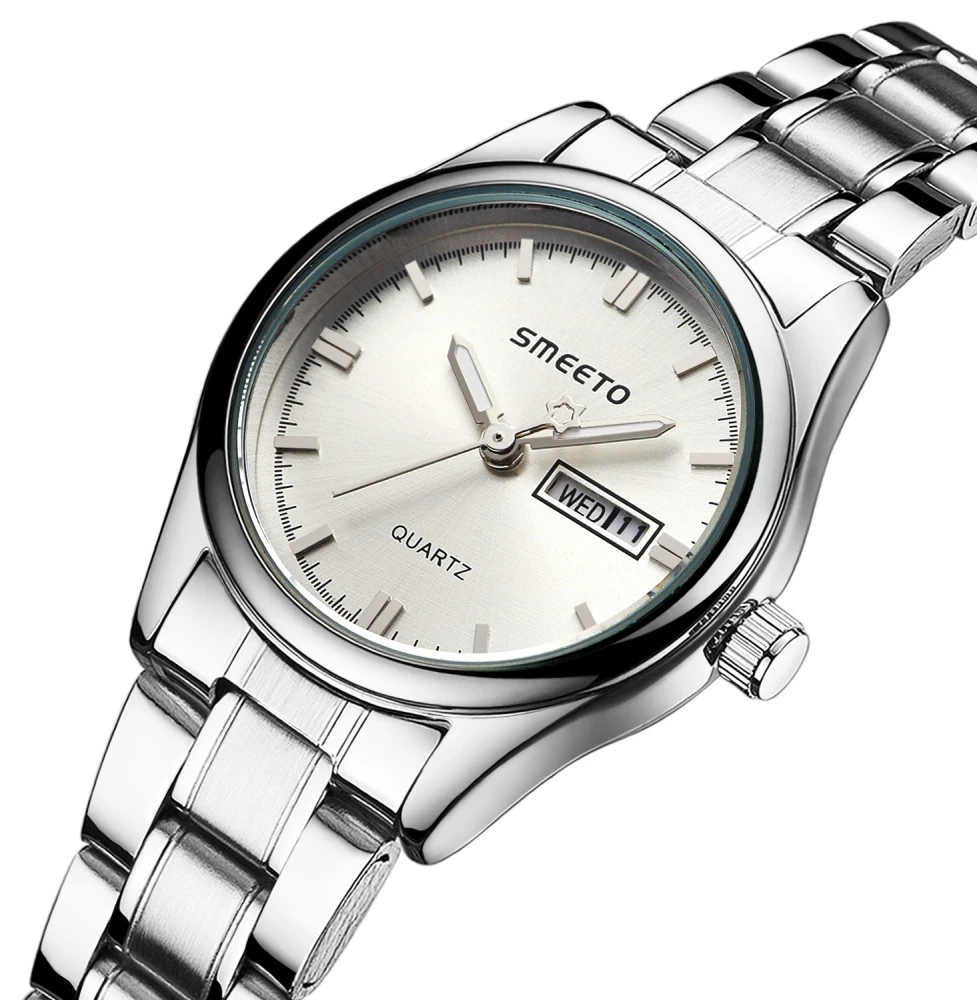 Smeeto stainless steel steel strap ladies watch