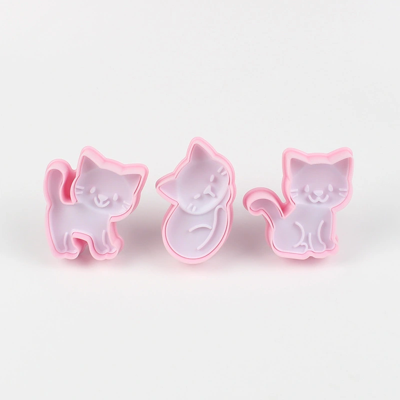 Cat cartoon cookie mold cookie embossing cake diy baking tool