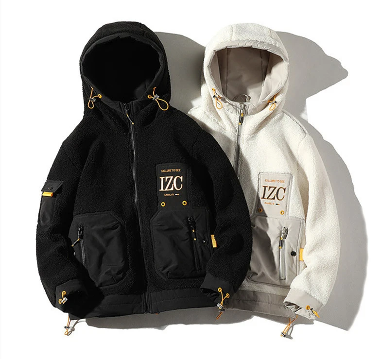 Fleece-thick faux cashmere jacket
