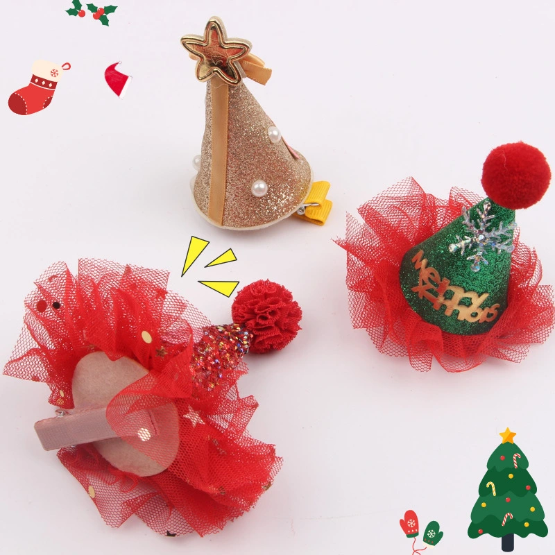 Children's snowman Christmas hairpin