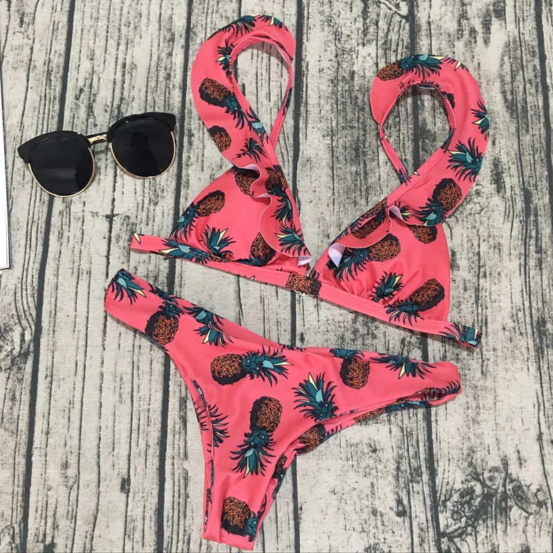 Top beach wear ladies bikinis sexy maillot halter swimming
