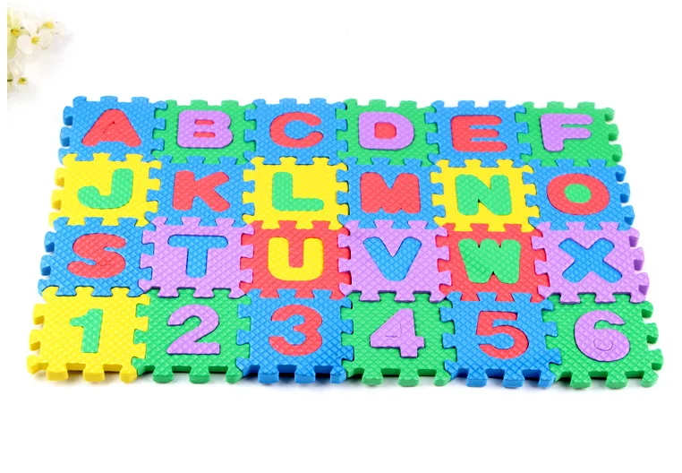 Cartoon alphanumeric crawling puzzle