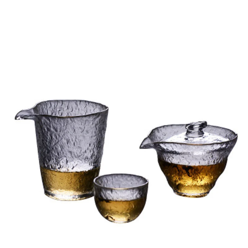 Japanese Style Sansai Bowl Heat-resistant Glass Tea Set