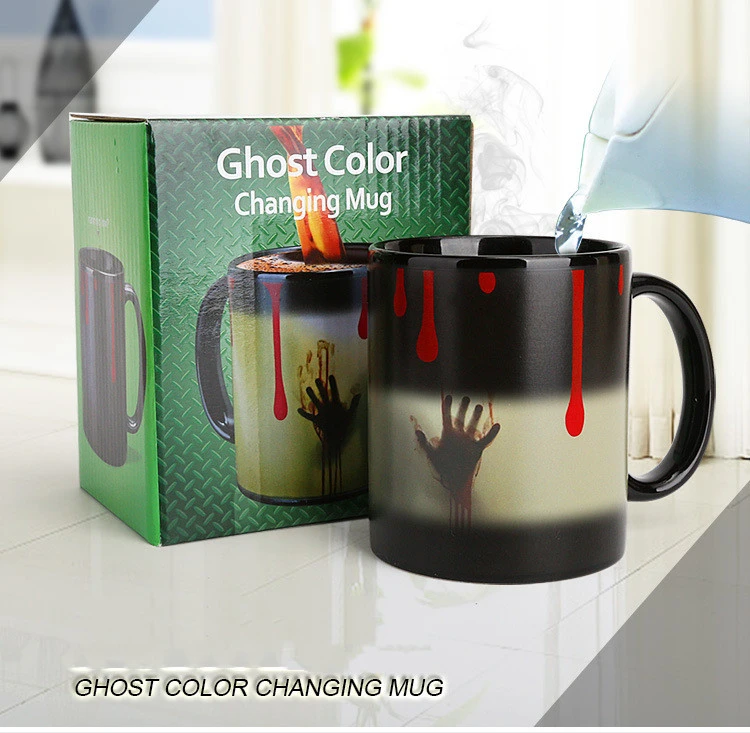 Funny ghost heating color changing cup