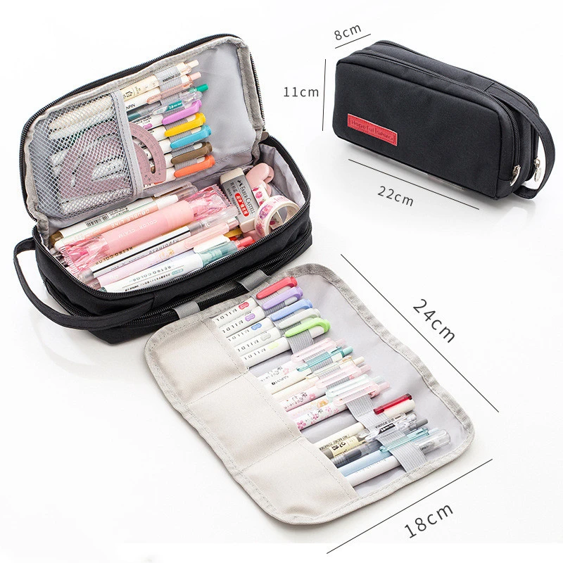Multifunctional pen curtain canvas storage bag