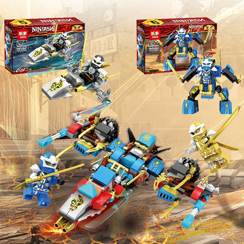 Phantom Ninja Minifigure 6 In 1 Early Education Toy