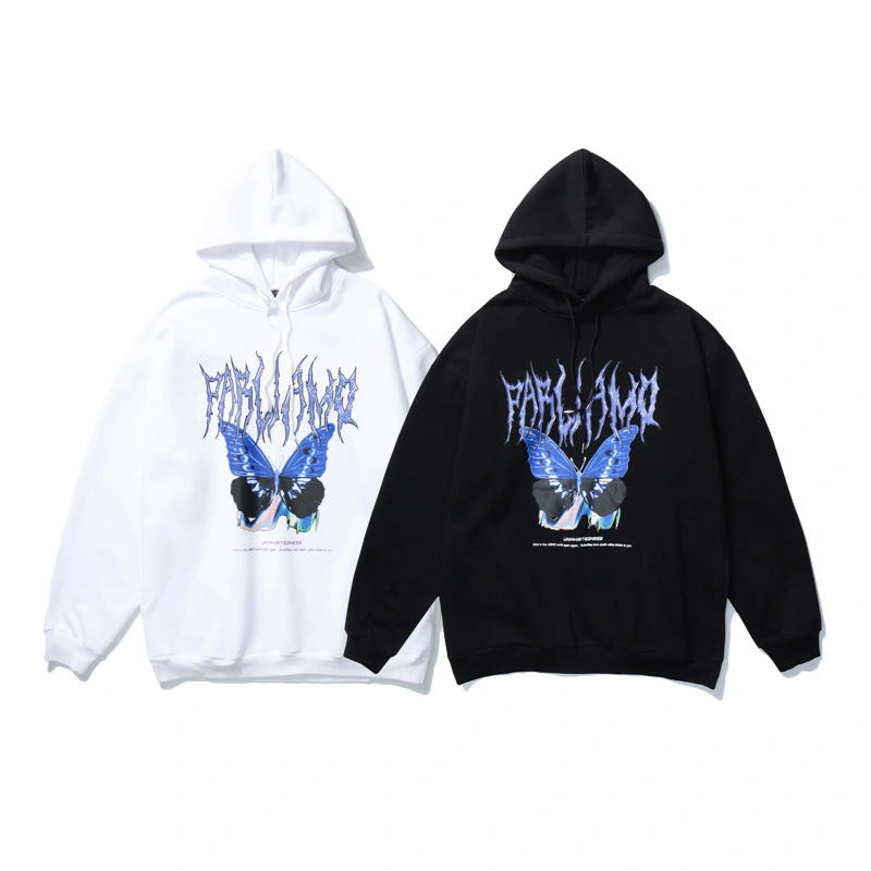 Butterfly print hoodie