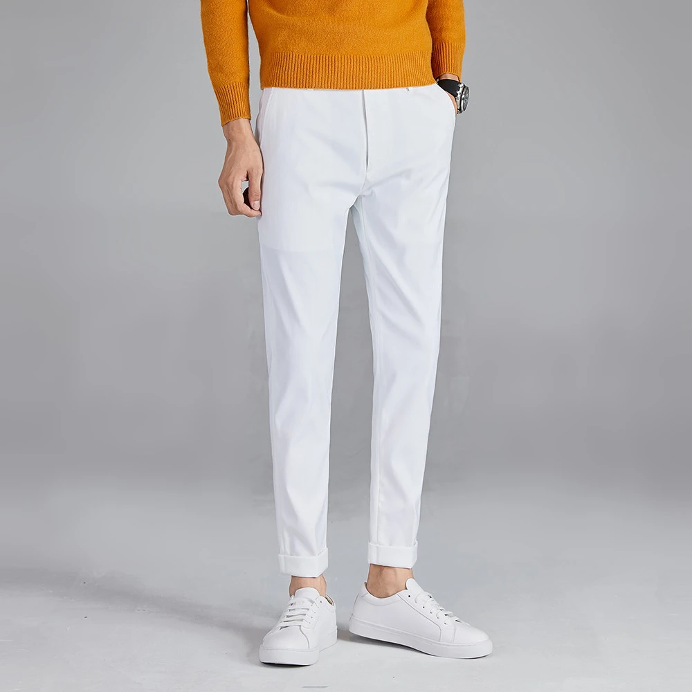 Men's white cropped pants