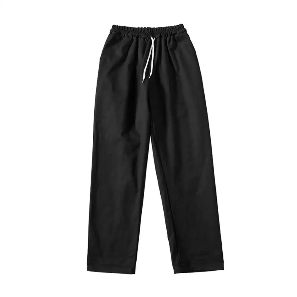 Cropped casual straight-leg pants