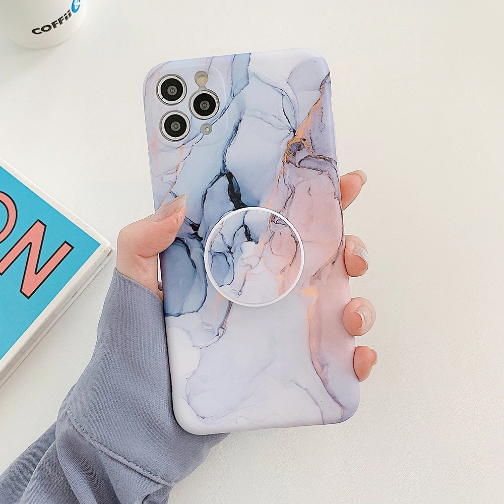 Compatible with Apple , Colorful Frosted Marble Mobile Phone Case