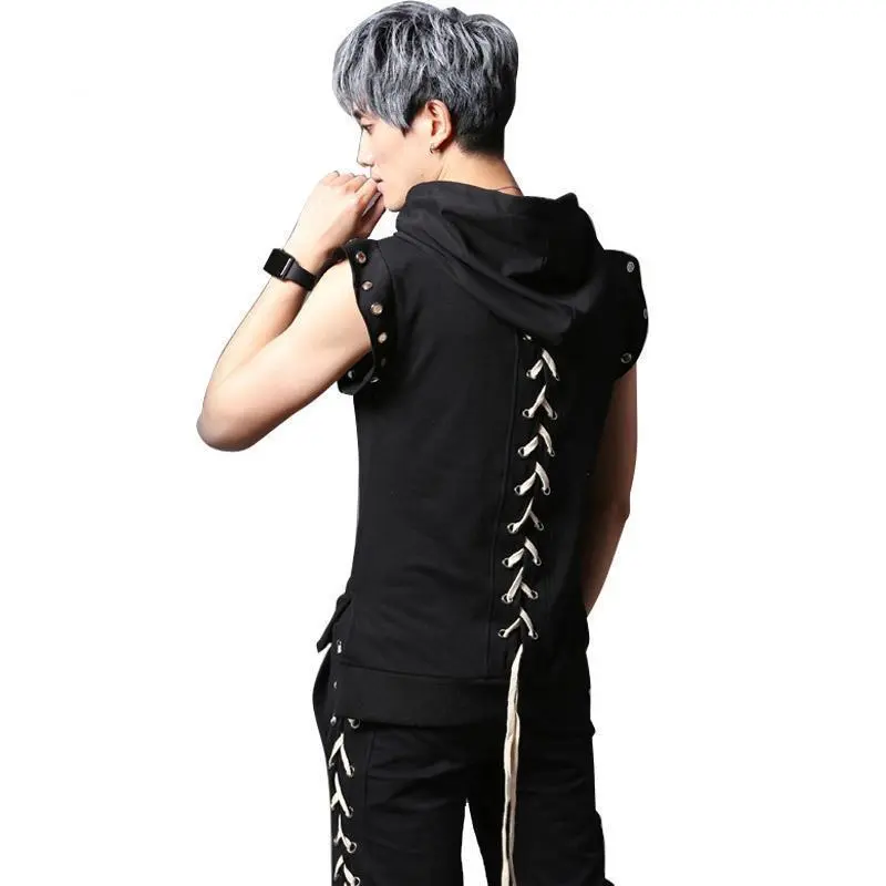 Street Fashion Punk Style Hooded T-shirt