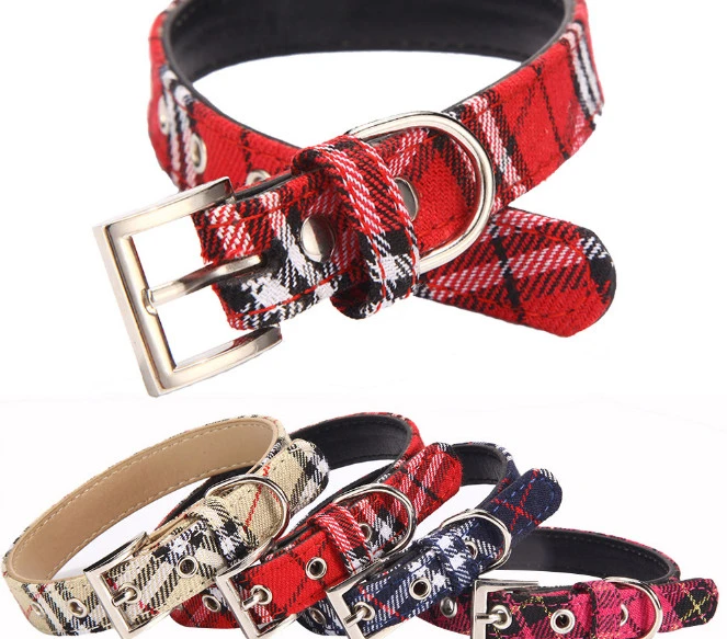 PU leather twill dog collar