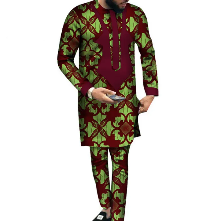 Round neck print T-shirt trousers
