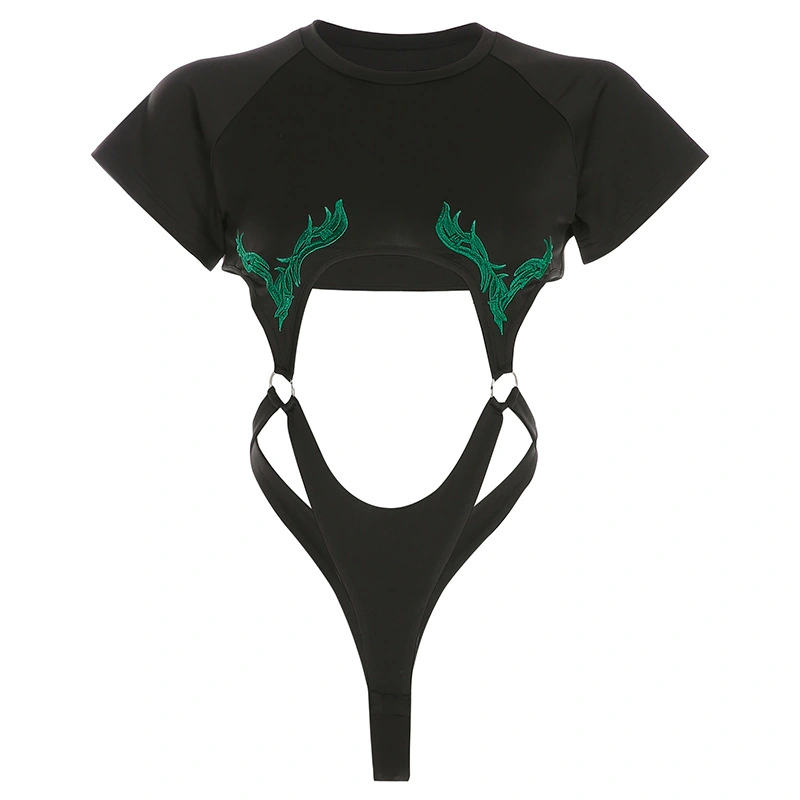 Letter reflective print bodysuit