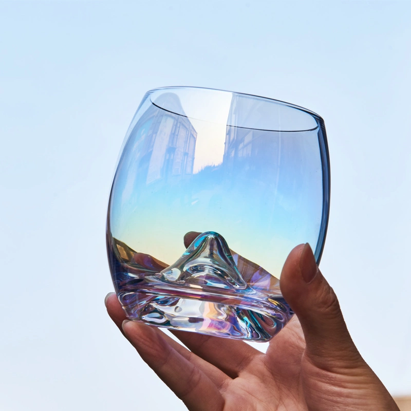 Colorful glass water cup