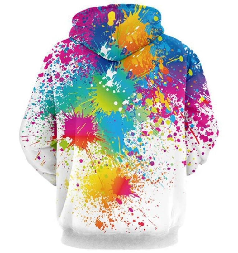 Individual wild hooded printed sweatshirt