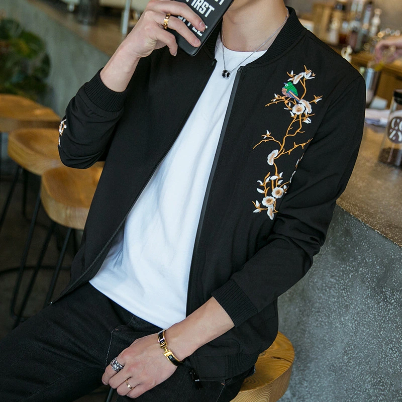 Men's Embroidered Jacket, Spring/Autumn